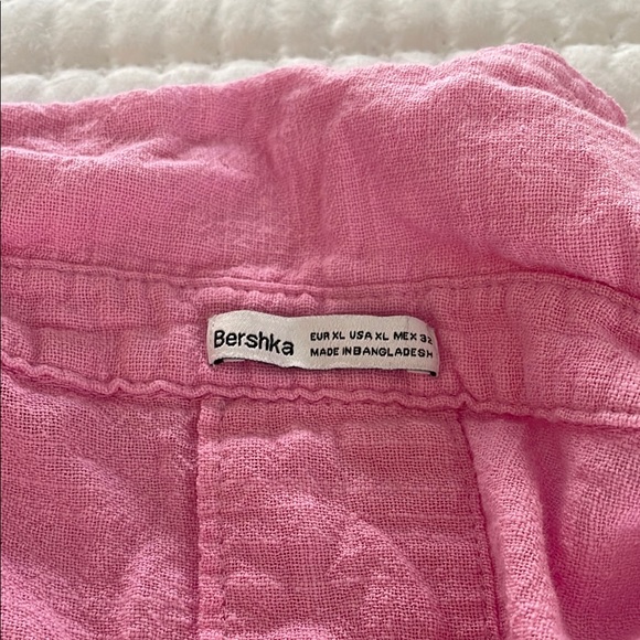 Pink Button-Up Shirt and Shorts Set - Picture 2 of 4